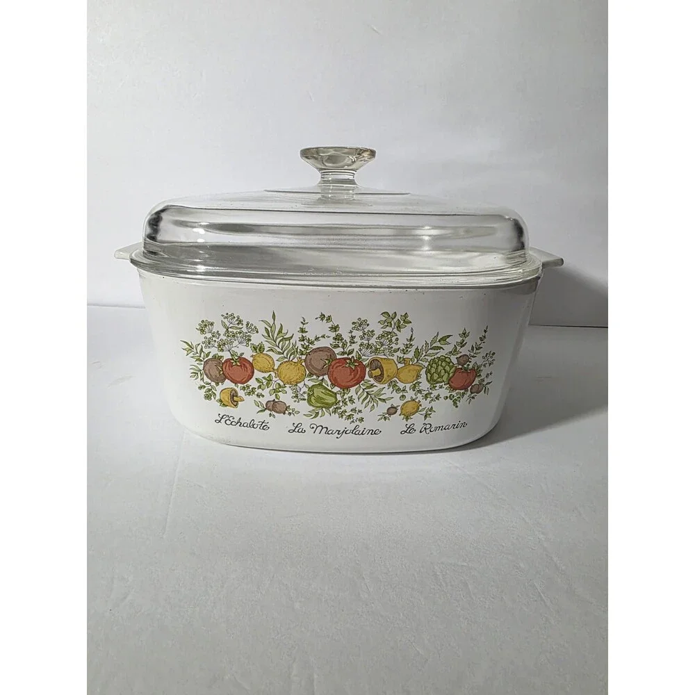 Vtg Corning Ware Spice of Life Casserole Set 2-Pc w Lids A-5-B & A-1 1/2-B